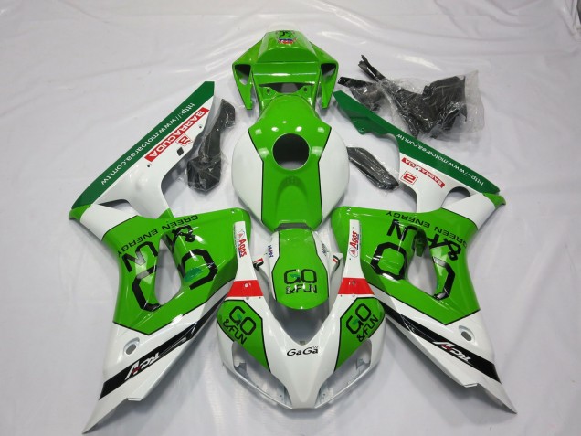 Green and White 06-07 CBR1000RR Motorcycle Fairing