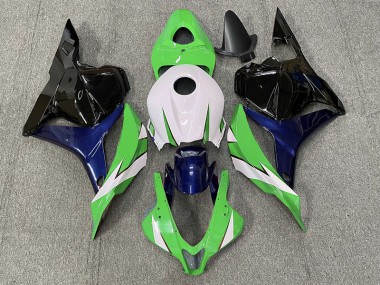 Green and White 09-12 CBR600RR Motorcycle Fairing