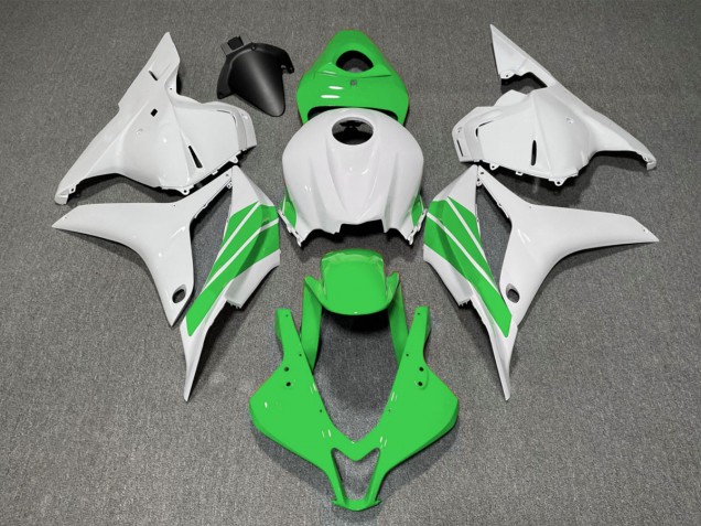 Green and White Side Stripe 09-12 CBR600RR Motorcycle Fairing Green and White Side Stripe 09-12 CBR600RR Motorcycle Fairing