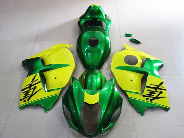 Green and Yellow 97-07 GSXR 1300 Hayabusa Motorcycle Fairing Green and Yellow 97-07 GSXR 1300 Hayabusa Motorcycle Fairing
