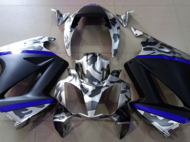 Grey Camouflage & Blue 02-12 VFR800 Motorcycle Fairing