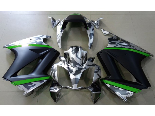 Grey Camouflage & Green 02-12 VFR800 Motorcycle Fairing Grey Camouflage & Green 02-12 VFR800 Motorcycle Fairing