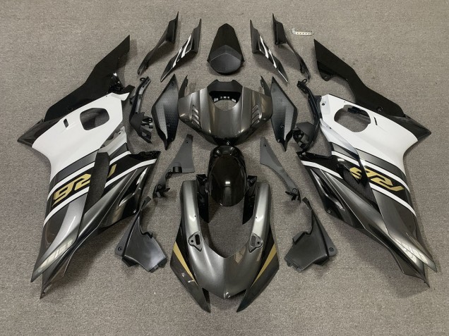 Gunmetal Grey and Gold 17-21 R6 Motorcycle Fairing Gunmetal Grey and Gold 17-21 R6 Motorcycle Fairing