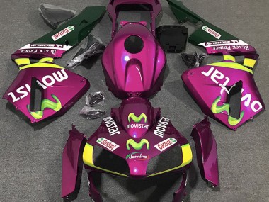 Hot Pink Movistar 03-04 CBR600RR Motorcycle Fairing
