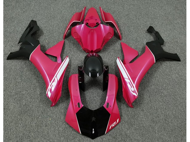 Hot Pink and Black 15-19 R1 Motorcycle Fairing Hot Pink and Black 15-19 R1 Motorcycle Fairing