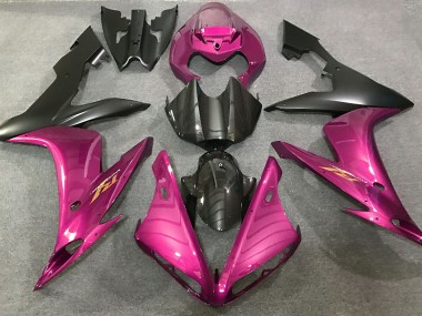 Hot Pink and Carbon Fiber Style 04-06 R1 Motorcycle Fairing