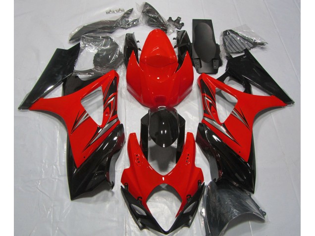 Lava Red and Black 07-08 GSXR 1000 Motorcycle Fairing Lava Red and Black 07-08 GSXR 1000 Motorcycle Fairing