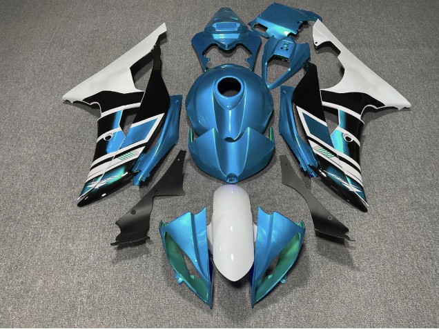 Light Blue Black and White OEM Style 08-16 R6 Motorcycle Fairing