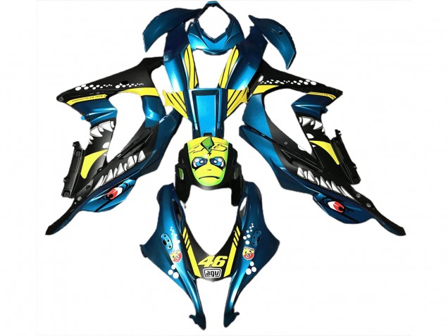 Light Blue Shark 16-19 ZX10R Motorcycle Fairing Light Blue Shark 16-19 ZX10R Motorcycle Fairing