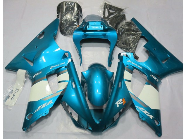 Light Blue & White 00-01 R1 Motorcycle Fairing Light Blue & White 00-01 R1 Motorcycle Fairing