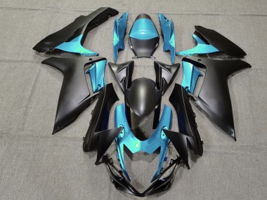 Light Blue and Matte Black 11-24 GSXR 600-750 Motorcycle Fairing