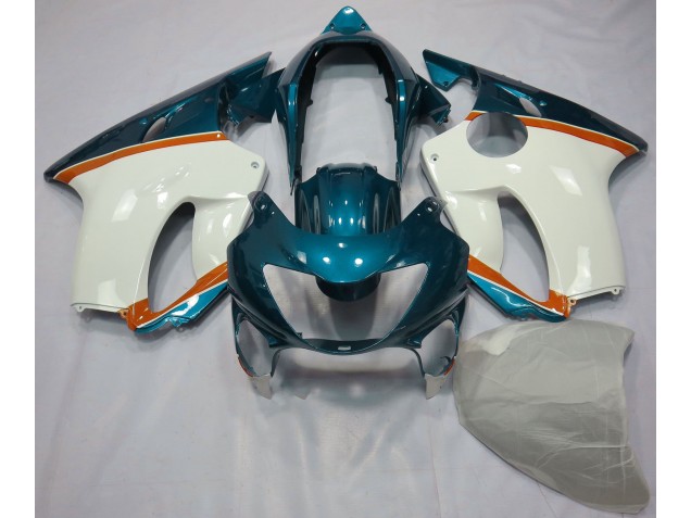 Light Blue and Orange 99-00 CBR600 F4 Motorcycle Fairing Light Blue and Orange 99-00 CBR600 F4 Motorcycle Fairing
