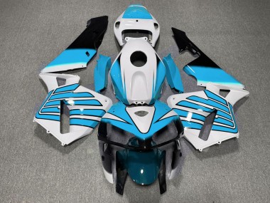 Light Blue and White Wings 05-06 CBR600RR Motorcycle Fairing
