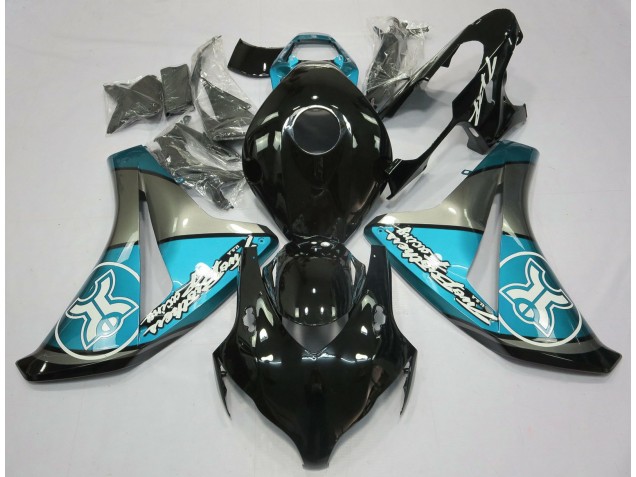 Light Blue on Black Custom 08-11 CBR1000RR Motorcycle Fairing Light Blue on Black Custom 08-11 CBR1000RR Motorcycle Fairing