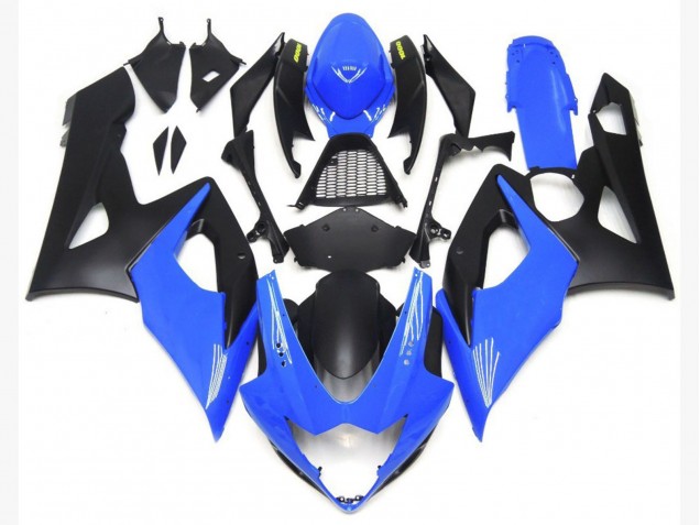 Light Gloss Blue and Matte Black Lowers 05-06 GSXR 1000 Motorcycle Fairing Light Gloss Blue and Matte Black Lowers 05-06 GSXR 1000 Motorcycle Fairing