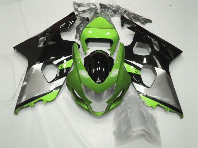 Light Green Silver and Black 04-05 GSXR 600-750 Motorcycle Fairing Light Green Silver and Black 04-05 GSXR 600-750 Motorcycle Fairing