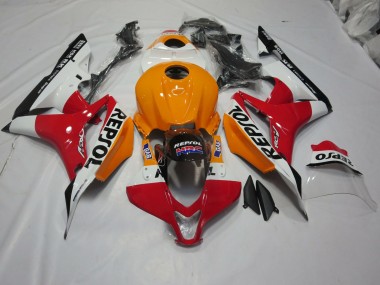 Light Orange and White Repsol 07-08 CBR600RR Motorcycle Fairing
