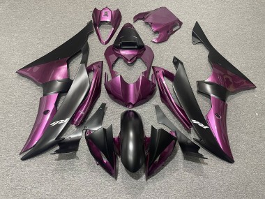 Light Purple and Matte Black 08-16 R6 Motorcycle Fairing