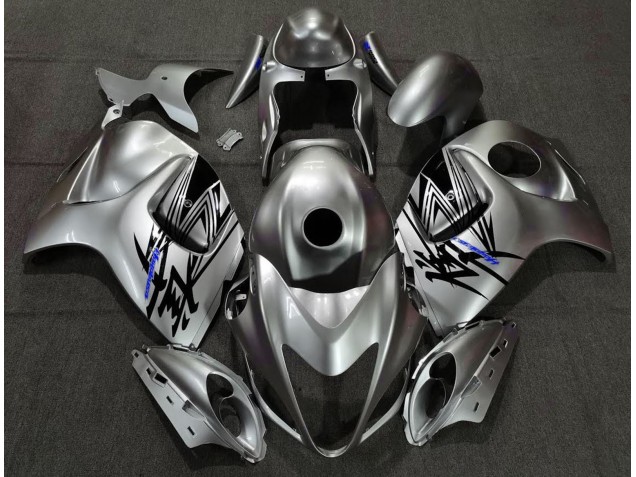 Liquid Silver & Blue 08-20 GSXR 1300 Hayabusa Motorcycle Fairing