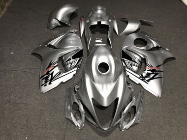 Liquid Silver & Red 08-20 GSXR 1300 Hayabusa Motorcycle Fairing