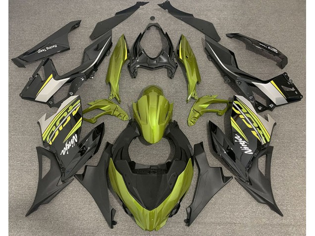 Liquid Yellow and Grey 18-23 Ninja 400 Motorcycle Fairing Liquid Yellow and Grey 18-23 Ninja 400 Motorcycle Fairing