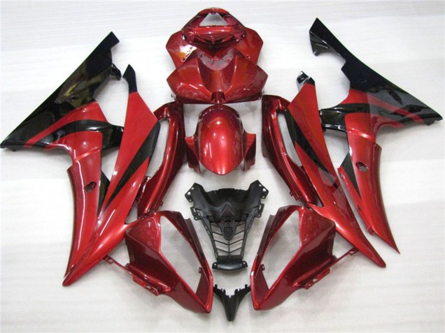 Maroon Black 08-16 R6 Motorcycle Fairing