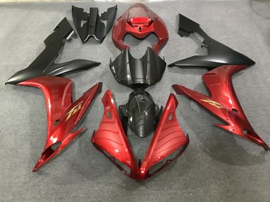 Maroon Red and Carbon Fiber Style 04-06 R1 Motorcycle Fairing