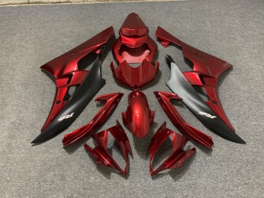 Maroon and Black 06-07 R6 Motorcycle Fairing