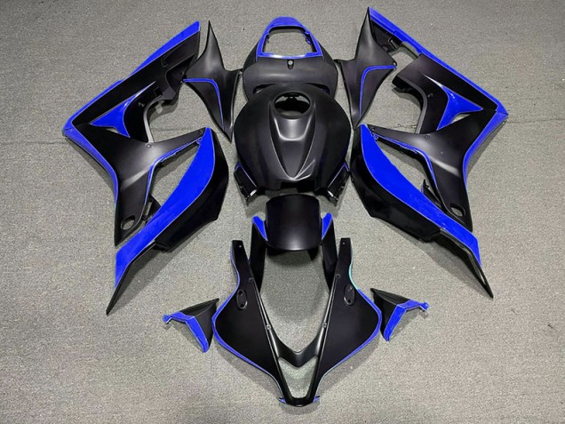 Matte Black & Blue 07-08 CBR600RR Motorcycle Fairing Matte Black & Blue 07-08 CBR600RR Motorcycle Fairing