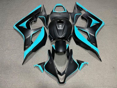 Matte Black & Cyan 07-08 CBR600RR Motorcycle Fairing