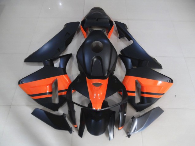 Matte Black & Gloss Orange 05-06 CBR600RR Motorcycle Fairing Matte Black & Gloss Orange 05-06 CBR600RR Motorcycle Fairing