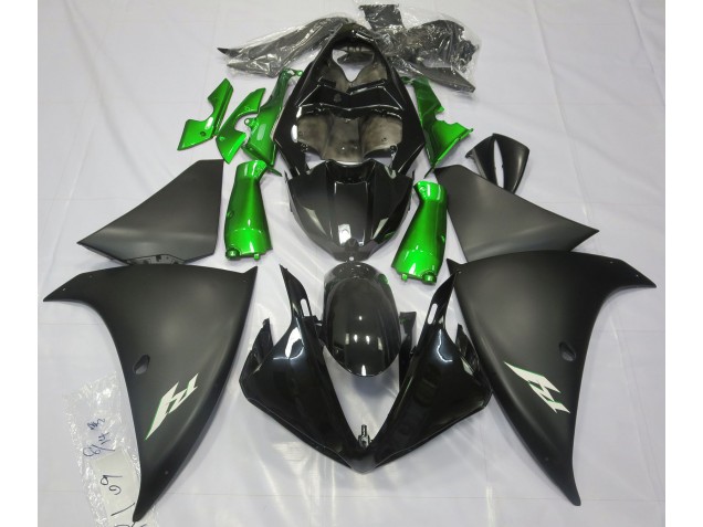 Matte Black & Green 09-11 R1 Motorcycle Fairing Matte Black & Green 09-11 R1 Motorcycle Fairing