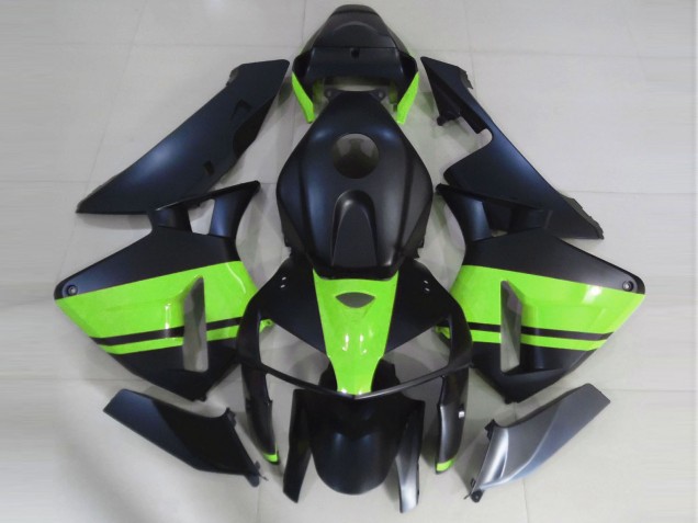 Matte Black & Light Green 05-06 CBR600RR Motorcycle Fairing Matte Black & Light Green 05-06 CBR600RR Motorcycle Fairing