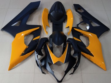 Matte Black & Light Orange 05-06 GSXR 1000 Motorcycle Fairing