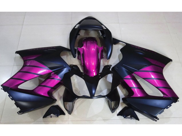 Matte Black & Pink 02-12 VFR800 Motorcycle Fairing