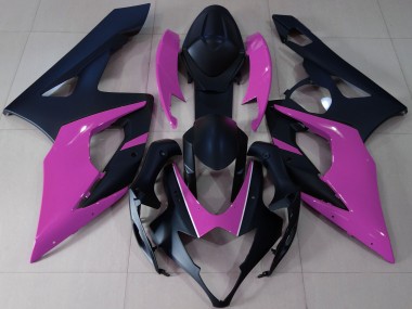 Matte Black & Pink 05-06 GSXR 1000 Motorcycle Fairing