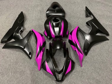 Matte Black & Pink Design 07-08 CBR600RR Motorcycle Fairing