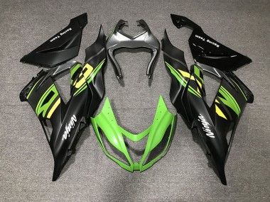 Matte Black & Racing 13-18 ZX6R Motorcycle Fairing