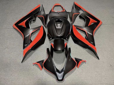 Matte Black & Red 07-08 CBR600RR Motorcycle Fairing