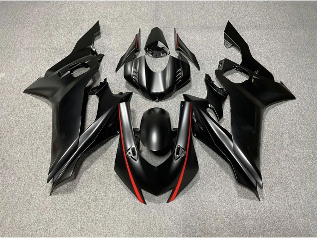 Matte Black & Red Accents 17-21 R6 Motorcycle Fairing Matte Black & Red Accents 17-21 R6 Motorcycle Fairing