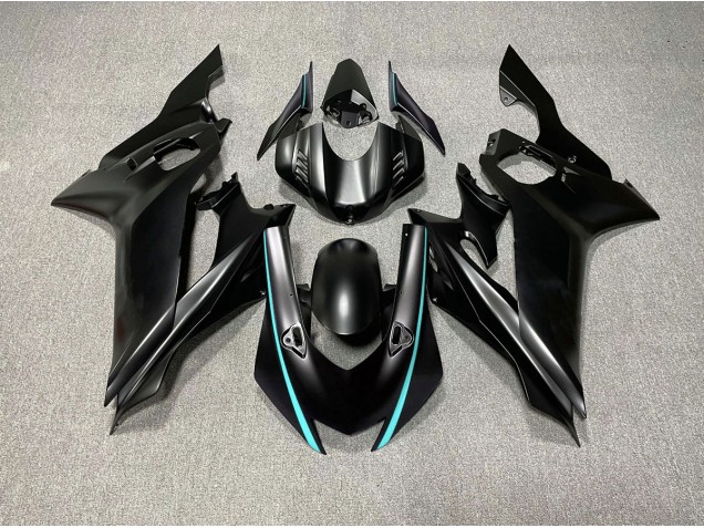 Matte Black & Teal Accents 17-21 R6 Motorcycle Fairing