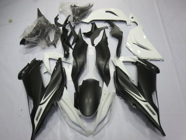 Matte Black White 13-18 ZX6R Motorcycle Fairing