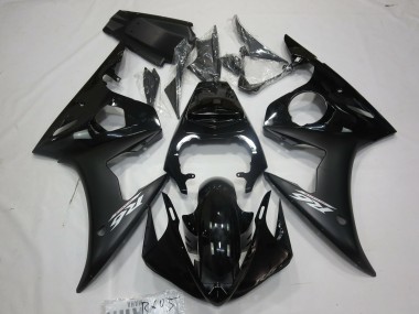 Matte Black White Decal 05 R6 Motorcycle Fairing