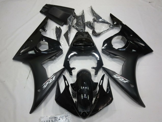 Matte Black White Decal 05 R6 Motorcycle Fairing Matte Black White Decal 05 R6 Motorcycle Fairing