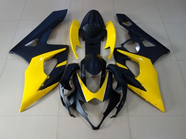 Matte Black & Yellow 05-06 GSXR 1000 Motorcycle Fairing