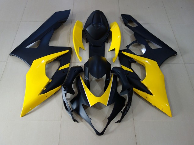 Matte Black & Yellow 05-06 GSXR 1000 Motorcycle Fairing