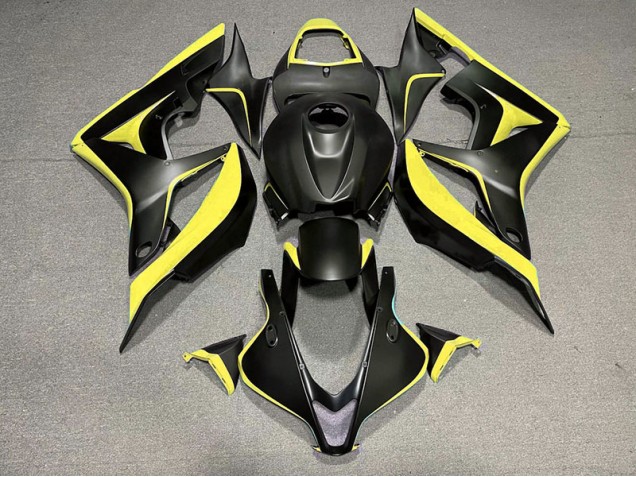 Matte Black & Yellow 07-08 CBR600RR Motorcycle Fairing Matte Black & Yellow 07-08 CBR600RR Motorcycle Fairing