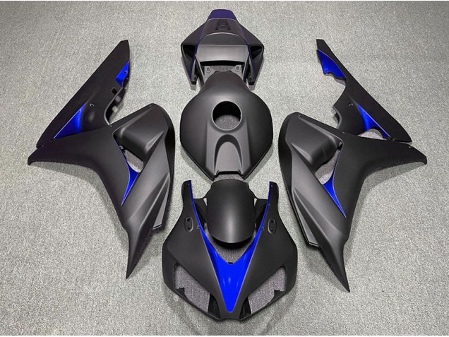 Matte Black and Blue 06-07 CBR1000RR Motorcycle Fairing