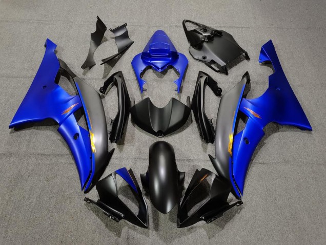 Matte Black and Blue 08-16 R6 Motorcycle Fairing Matte Black and Blue 08-16 R6 Motorcycle Fairing