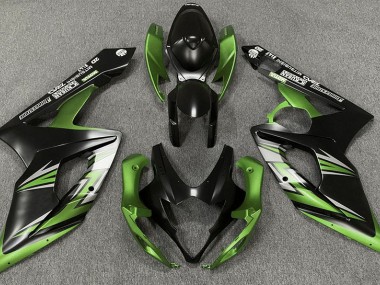 Matte Black and Green 05-06 GSXR 1000 Motorcycle Fairing